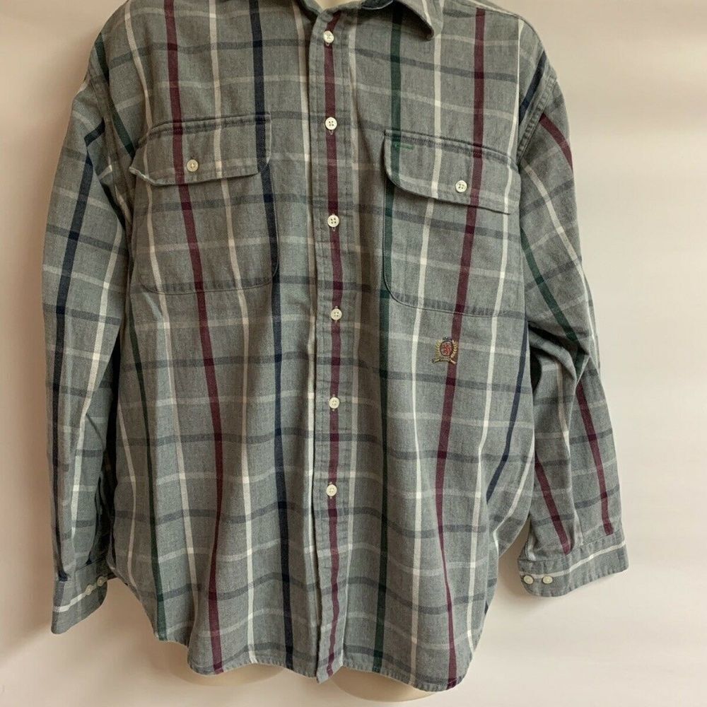 Vintage Tommy Hilfiger Button Up Shirt Mens Medium